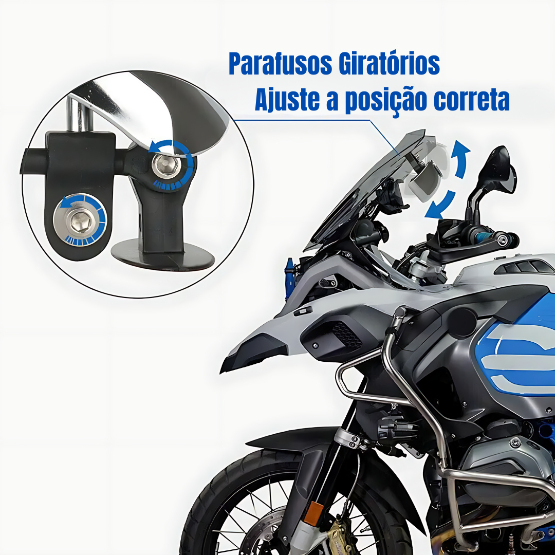 Espelho Panorâmico 180º para Mota- Elimine Pontos Cegos e Aumente a Segurança!